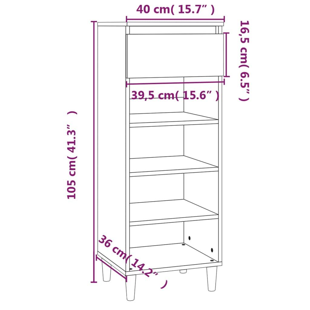 VidaXL scarpiera Legno multistrato  