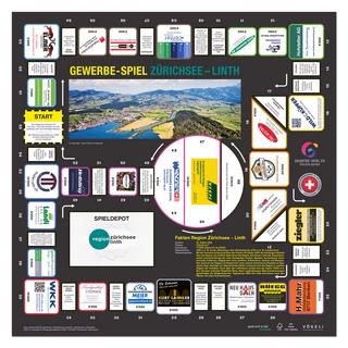 GEWERBE-SPIEL  Brettspiel ZÜRICHSEE-LINTH (Deutsch) 