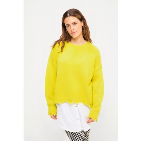 Studio Untold  Maglione di maglia fluo dal taglio oversize con orli sdruciti e maniche lunghe 