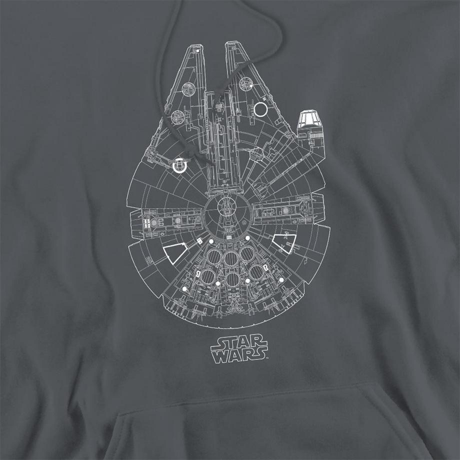 STAR WARS Sweat À Capuche Millenium Lines  