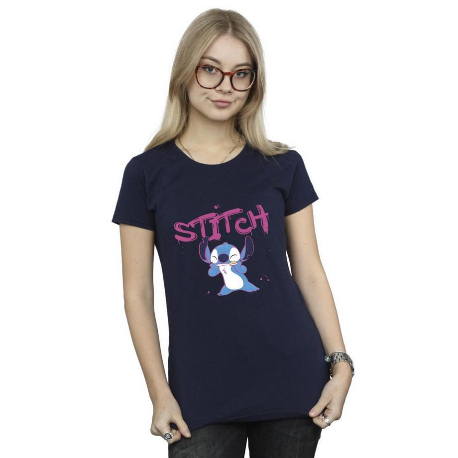 Disney Stitch Grafik Print T-Shirt  