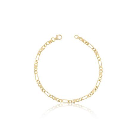 MUAU Schmuck  Bracelet Carrera/Figaro Gelbgold 750, 22cm, 3.5mm 