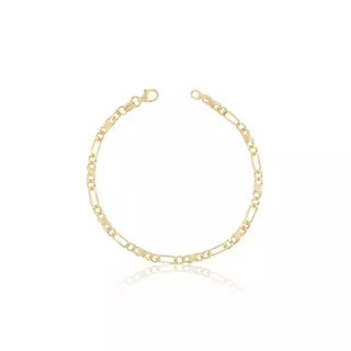 MUAU Schmuck  Bracelet Carrera/figaro en or jaune 750, 22cm, 3,5mm 