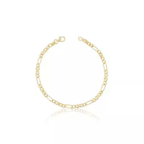 MUAU Schmuck  Bracelet Carrera/figaro en or jaune 750, 22cm, 3,5mm 