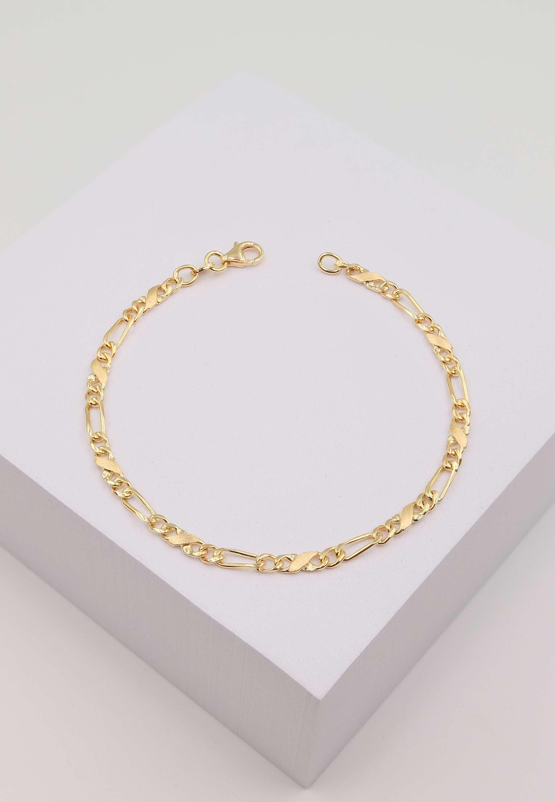 MUAU Schmuck  Bracelet Carrera/Figaro Gelbgold 750, 22cm, 3.5mm 