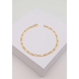 MUAU Schmuck  Bracelet Carrera/Figaro Gelbgold 750, 22cm, 3.5mm 