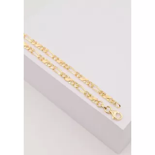 MUAU Schmuck  Bracelet Carrera/figaro en or jaune 750, 22cm, 3,5mm 