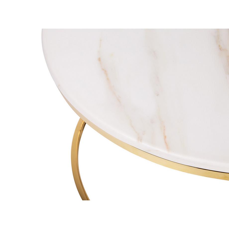 Beliani Couchtisch aus Edelstahl Modern CORAL  