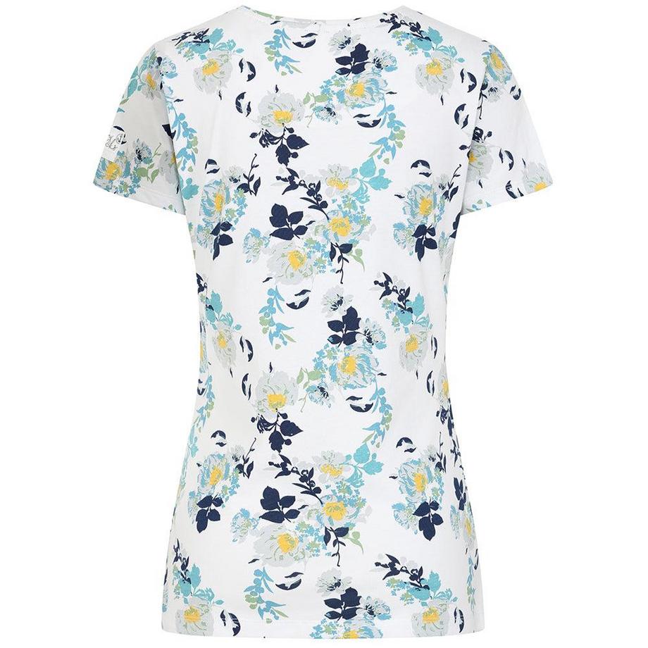 Lazy Jacks Fleur Floral Slub Baumwoll T-Shirt  