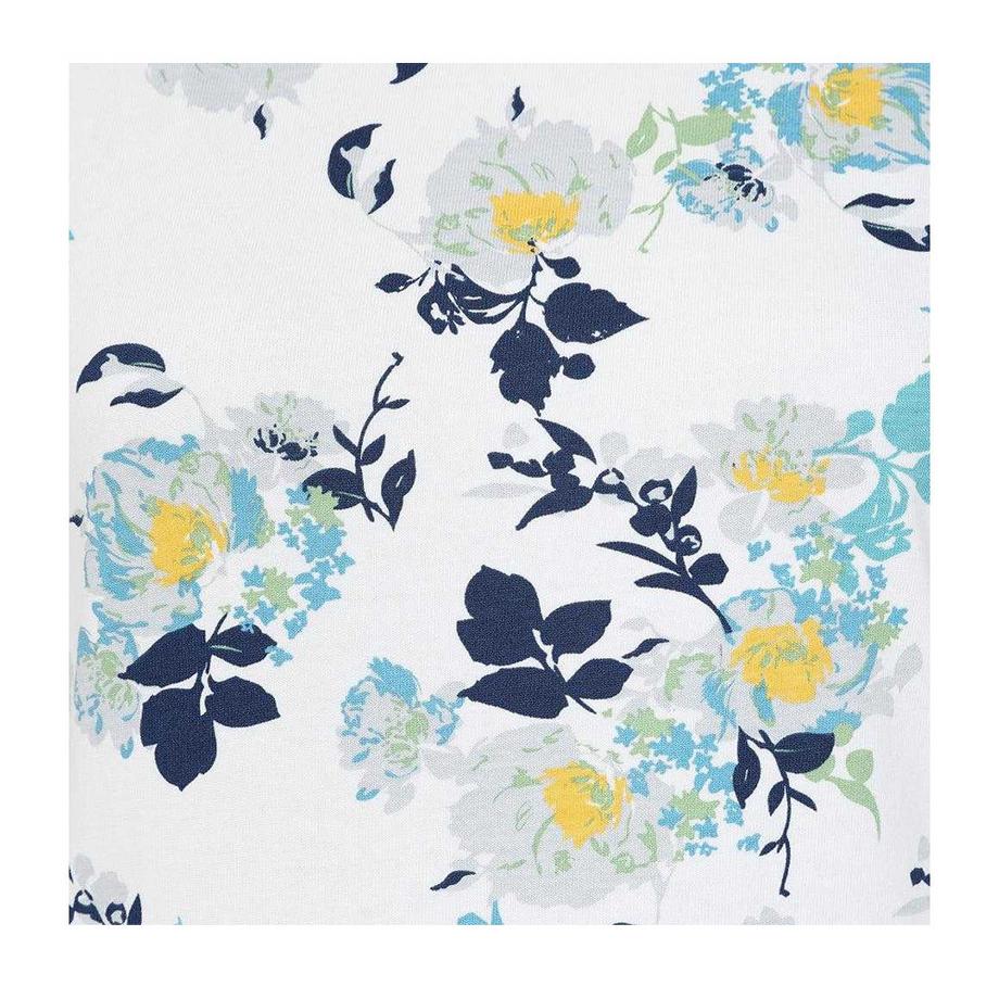 Lazy Jacks Fleur Floral Slub Baumwoll T-Shirt  