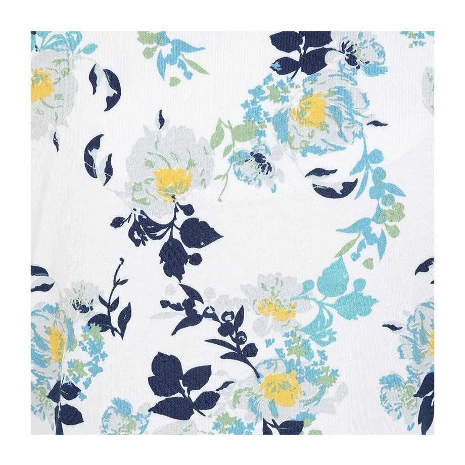 Lazy Jacks Fleur Floral Slub Baumwoll T-Shirt  