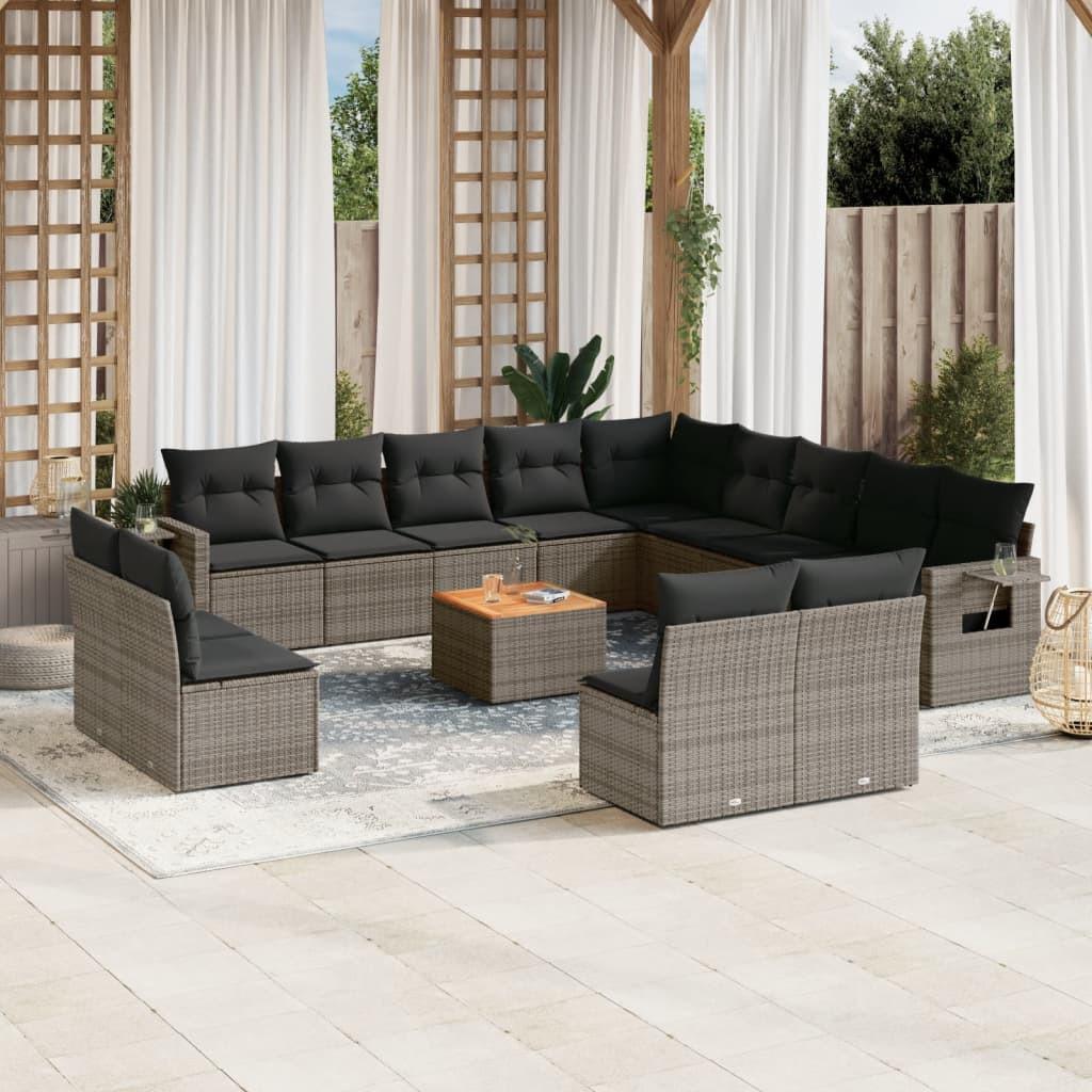 VidaXL set divano da giardino Polirattan  