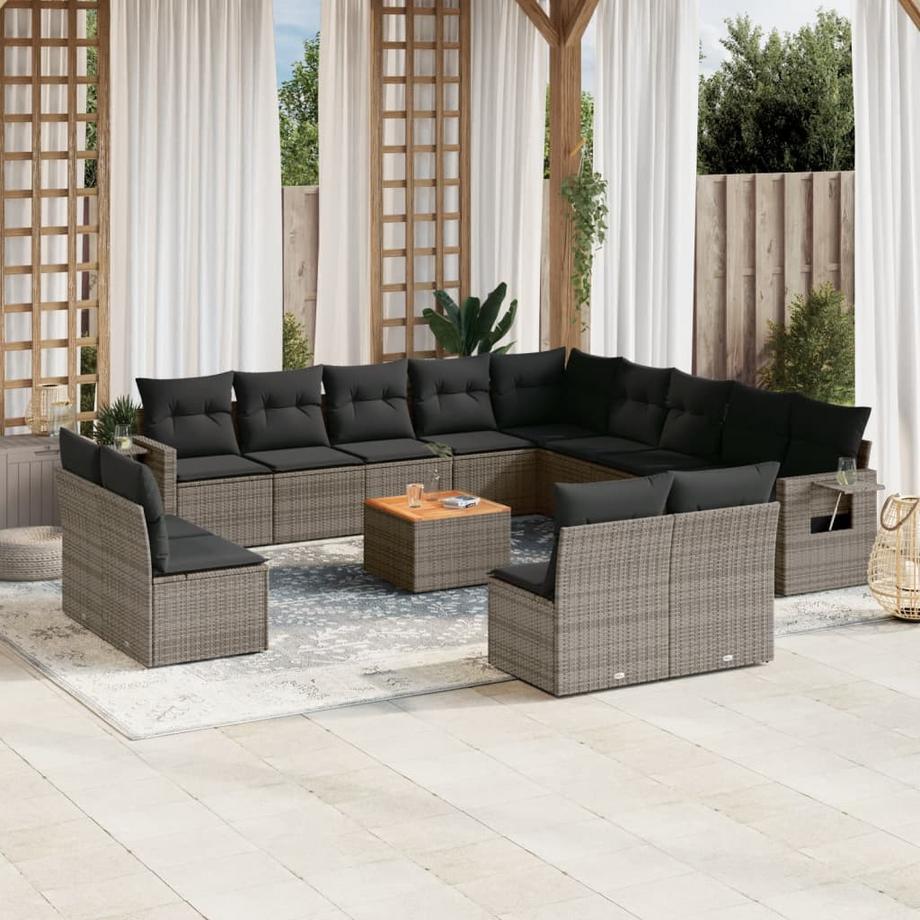 VidaXL Ensemble de canapés de jardin rotin synthétique  