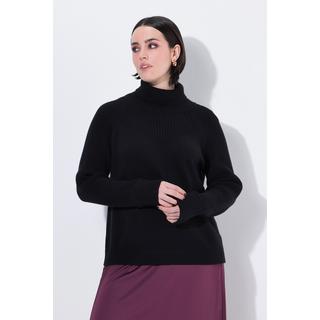 Ulla Popken Maglione Collo Alto Maniche Lunghe Raglan  