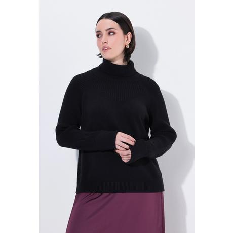 Ulla Popken Maglione Collo Alto Maniche Lunghe Raglan  