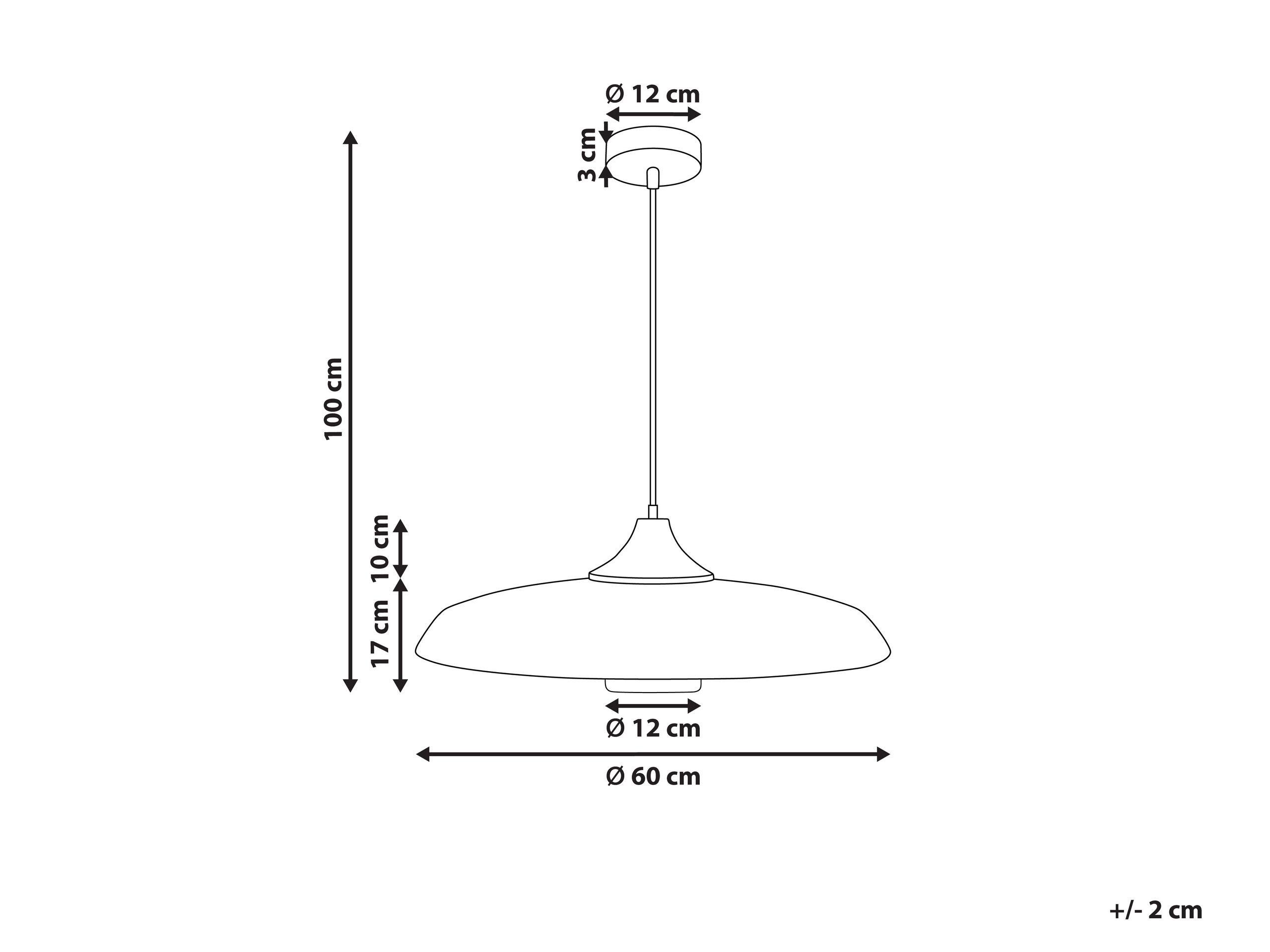 Beliani Lampe suspension en Corde en papier Rustique CUANDO  