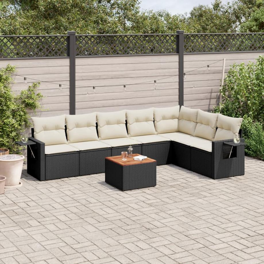 VidaXL set divano da giardino Polirattan  