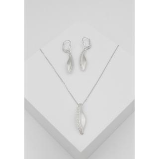 MUAU Schmuck  Schmuckset Silber 925 Zirkonia, 24x7mm 