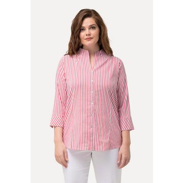 Bluse, Streifen, Kelchkragen, 3/4-Arm