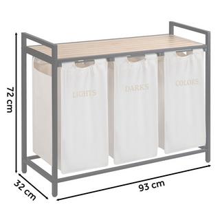 B2X Wäschekorb, 3 Fächer  