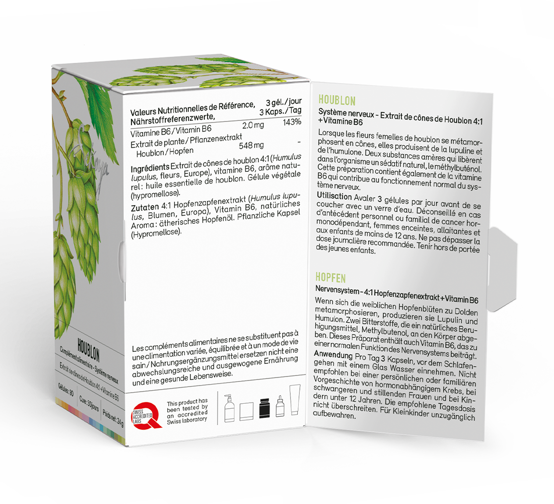 Sekoya Swiss  Hopfen | Beruhigend und entspannend, für besseren Schlaf 