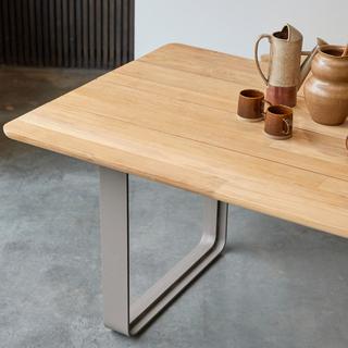 Tikamoon Table en teck massif et aluminium 6/8 pers. Harper  