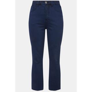 Studio Untold  Jean Mom 7/8#, coupe large et bas des jambes effiloché, 5 poches 