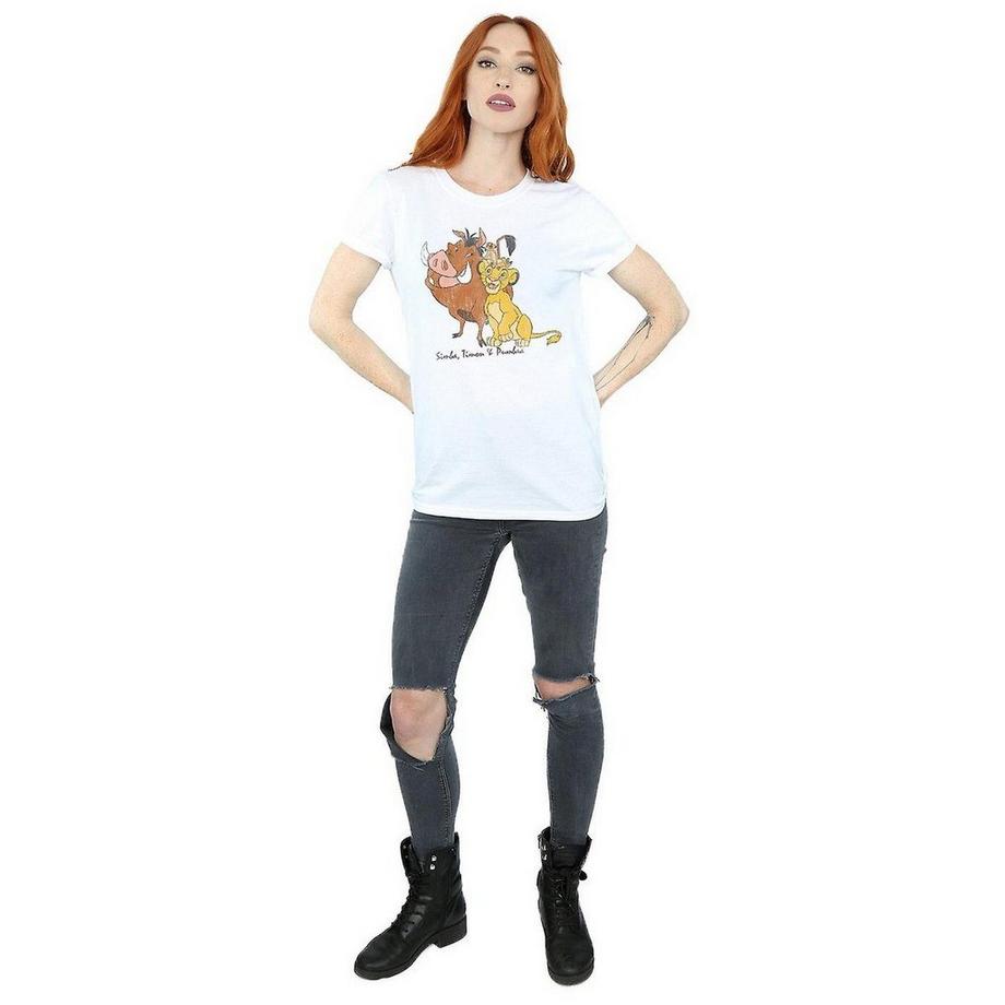 The Lion King Classic Pumbaa Simba Timon T-Shirt Stampata  