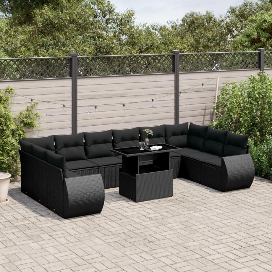 VidaXL set divano da giardino Polirattan  