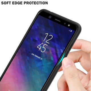 Cadorabo  Housse compatible avec Samsung Galaxy A6 2018 - Coque de protection bicolore en silicone TPU et dos en verre trempé 