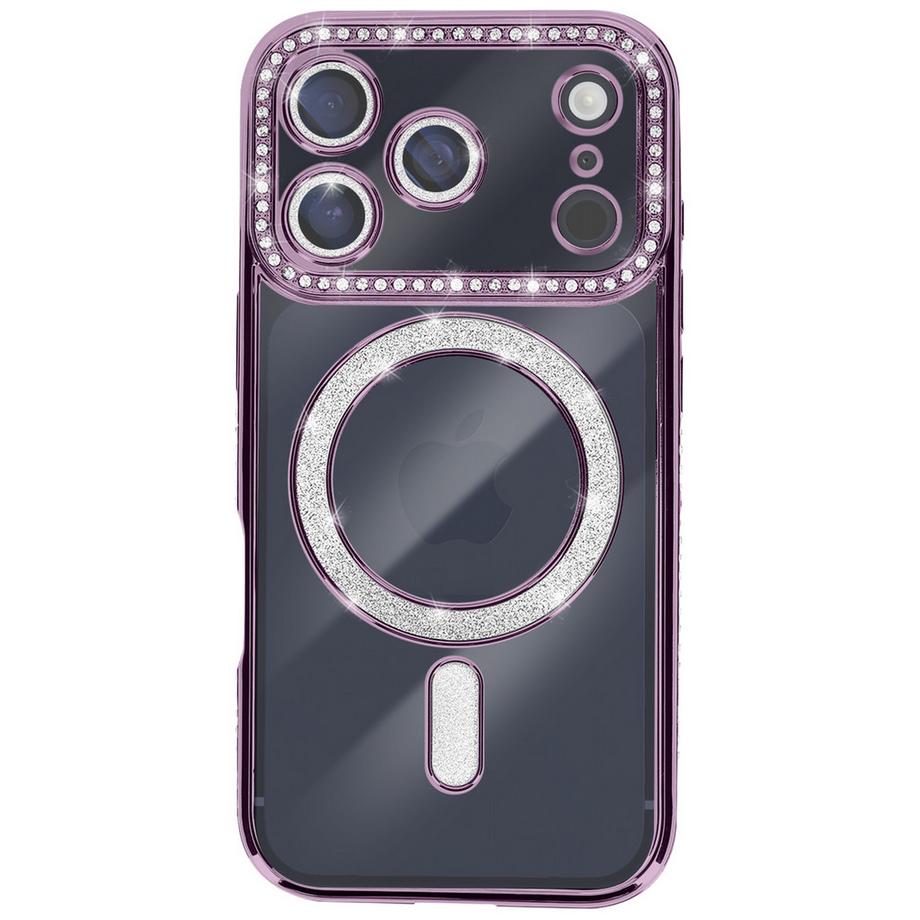 Custodia per iPhone 17 Pro Max Compatibile MagSafe con Bordo con Strass