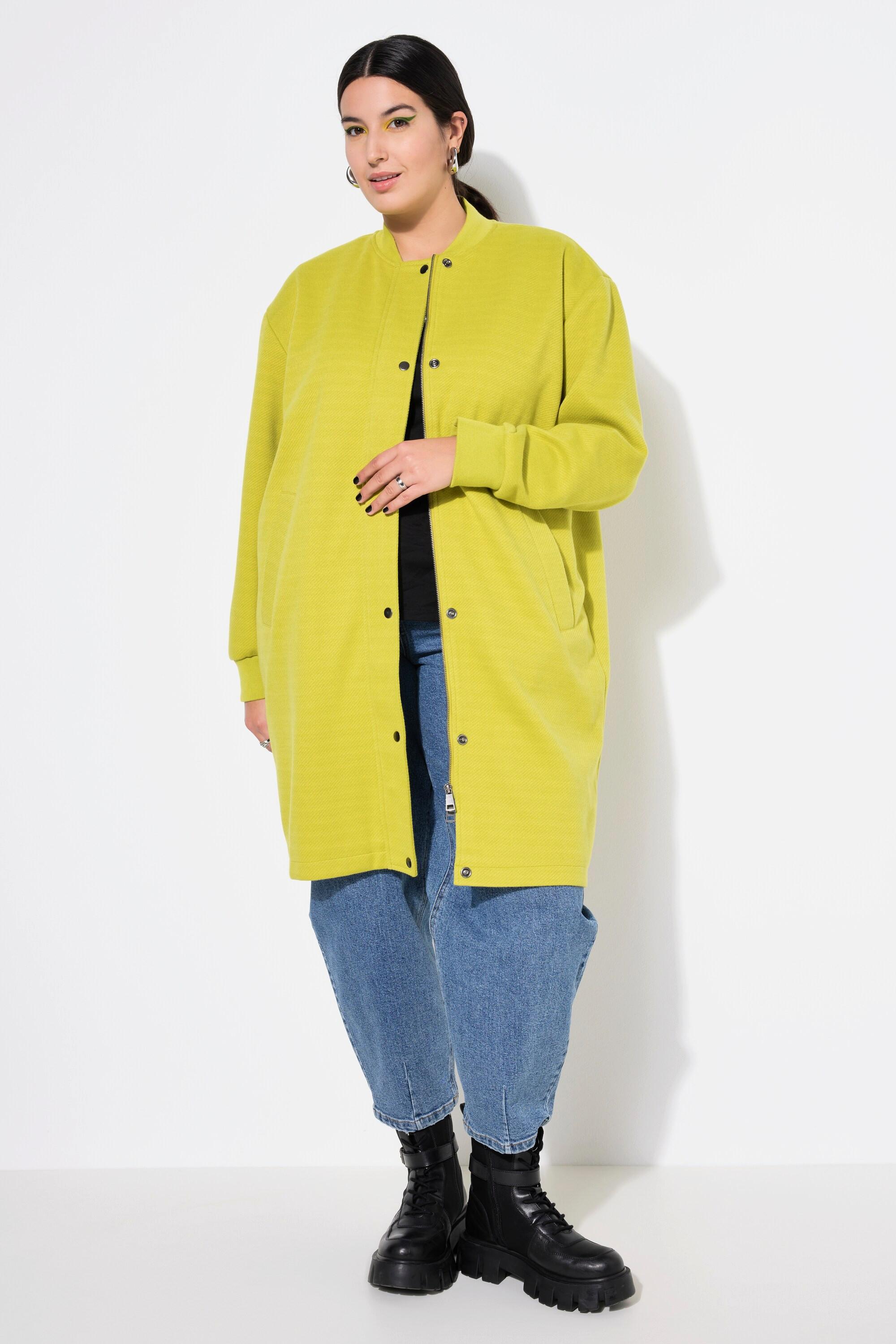 Studio Untold Oversized Long Bomberjacke Collegekragen  