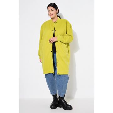 Long-Bomberjacke, oversized, Collegekragen