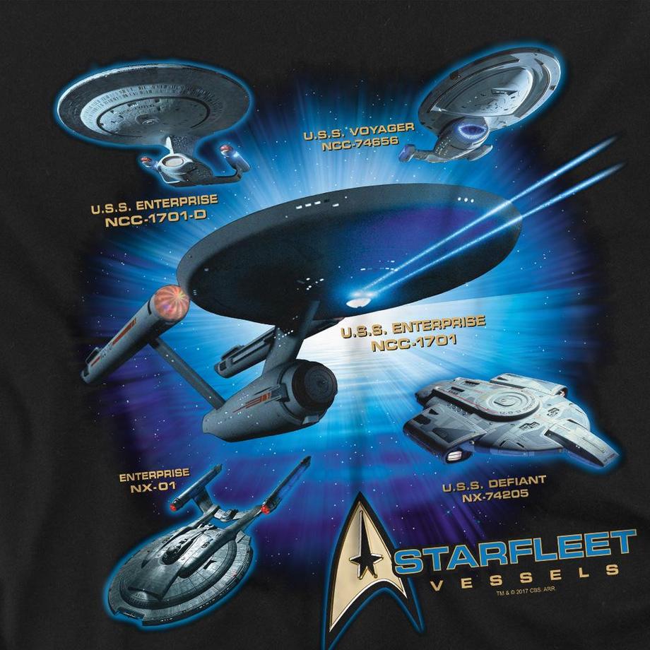 Star Trek Starfleet Vessels T-Shirt Manches Longues  