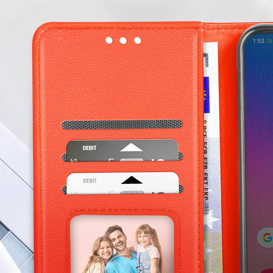 Avizar  Étui Folio Galaxy A14 4G et 5G Rouge 
