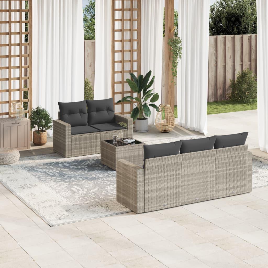 VidaXL set divano da giardino Polirattan  