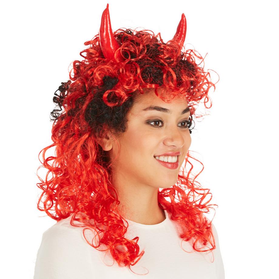 Tectake  Perücke Teufel Langhaar 