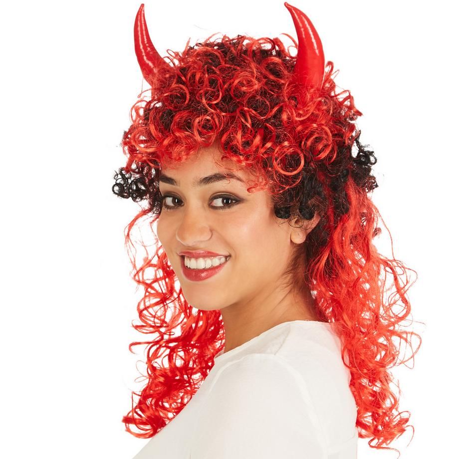 Tectake  Perücke Teufel Langhaar 