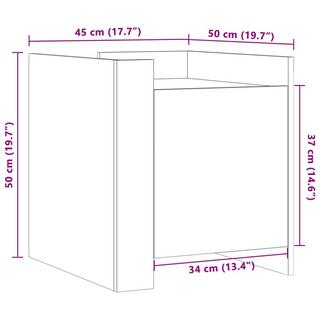 VidaXL Table de chevet bois d'ingénierie  