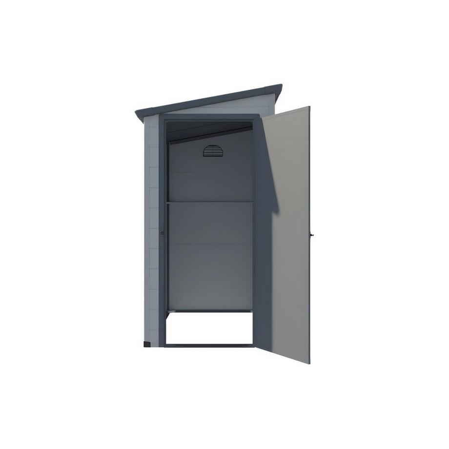 Vente-unique Casetta da giardino 2,12m² in Resina addossata Antracite - ALBERTO  