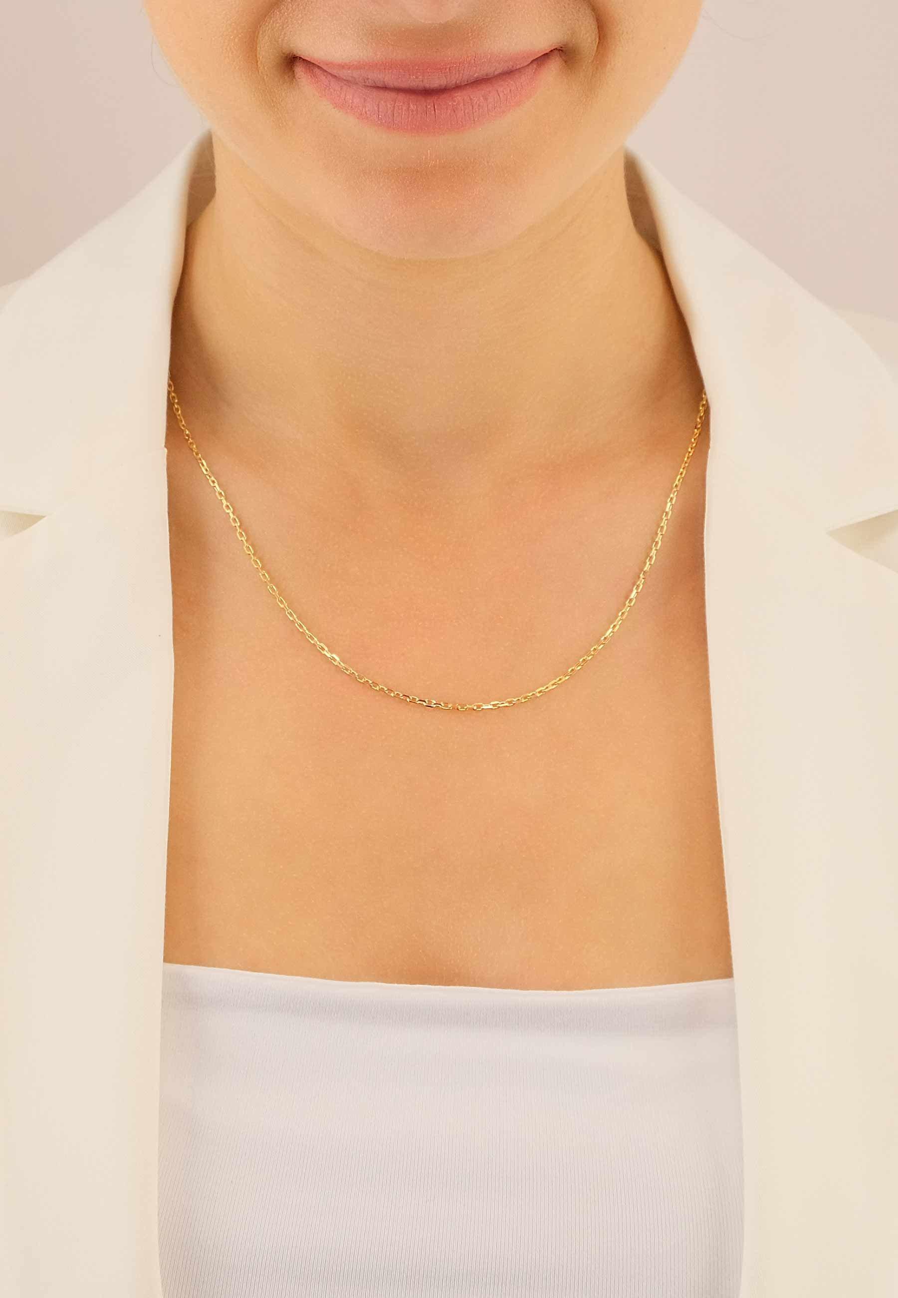 MUAU Schmuck  Collier Anker Gelbgold 750, 1.8mm, 55cm 