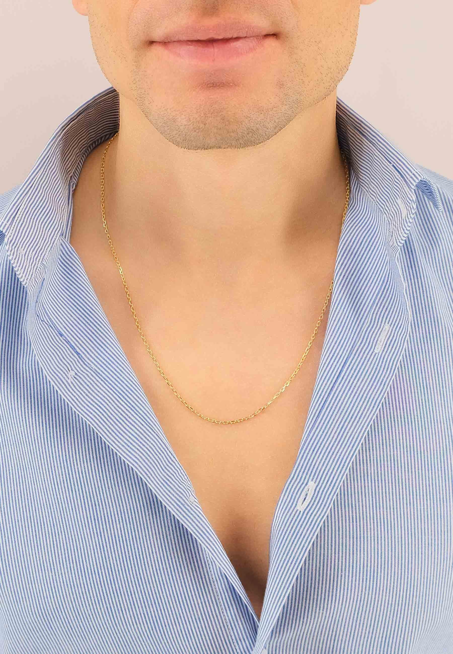 MUAU Schmuck  Collier Anker Gelbgold 750, 1.8mm, 55cm 