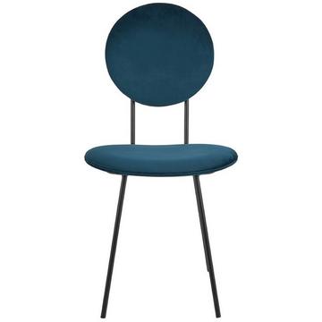 Esszimmerstuhl Colette Samt mitternachtsblau