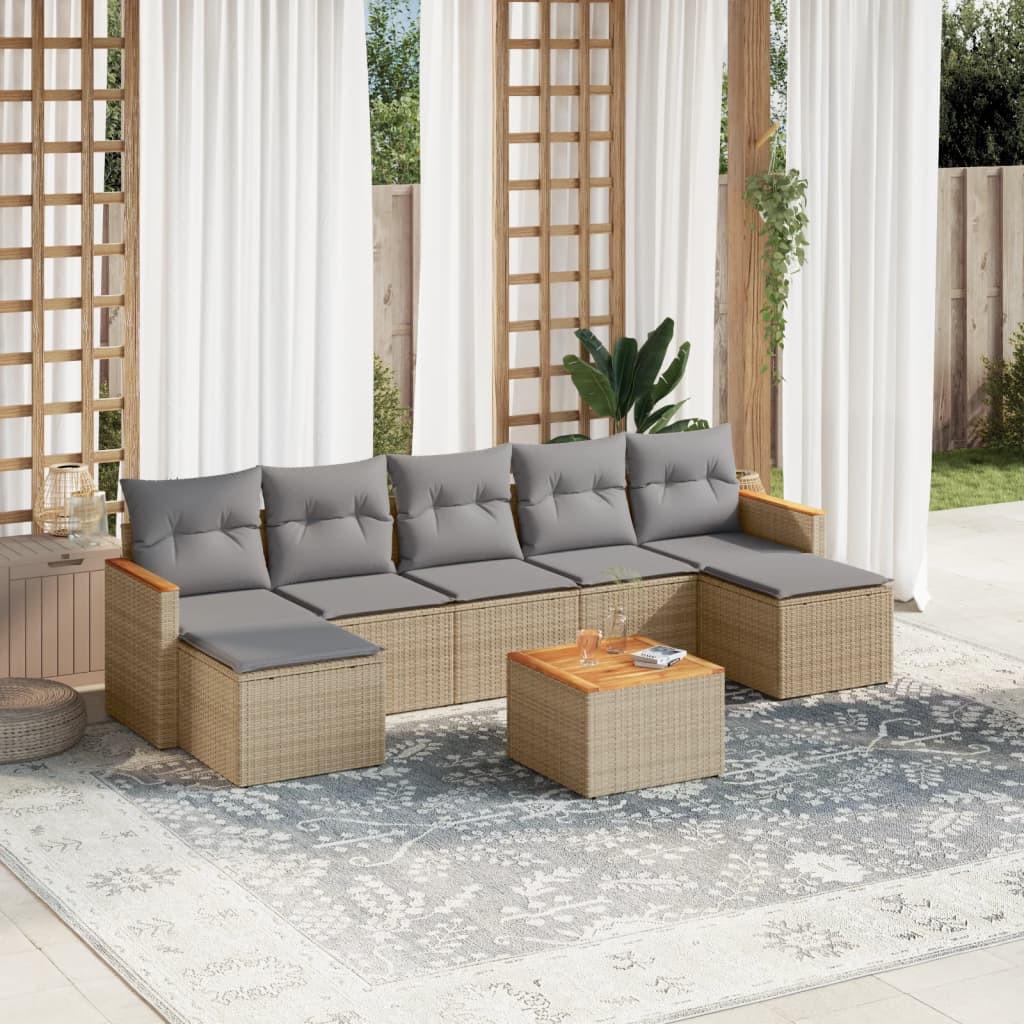 VidaXL set divano da giardino Polirattan  