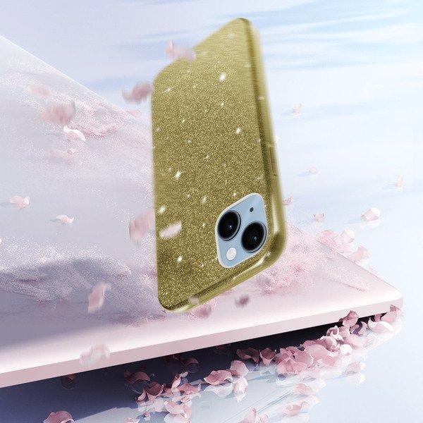 Avizar  Cover Paillette iPhone 14 Plus Oro 