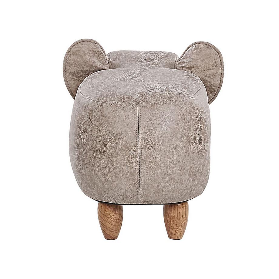 Beliani Tierhocker mit Stauraum aus Kunstleder Rustikal JUMBO  