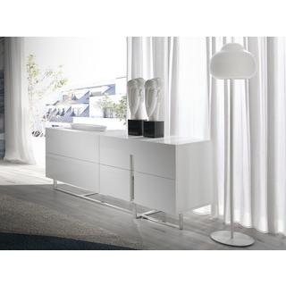 ANGEL CERDA Sideboard ausem Holz und verchromtem Stahl  