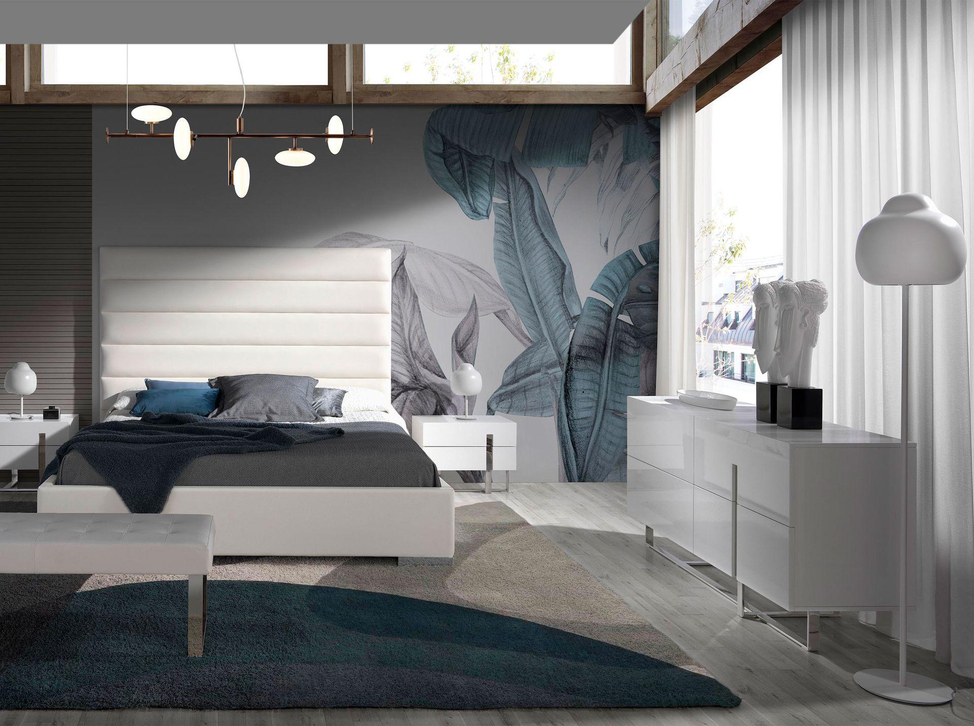 ANGEL CERDA Sideboard ausem Holz und verchromtem Stahl  