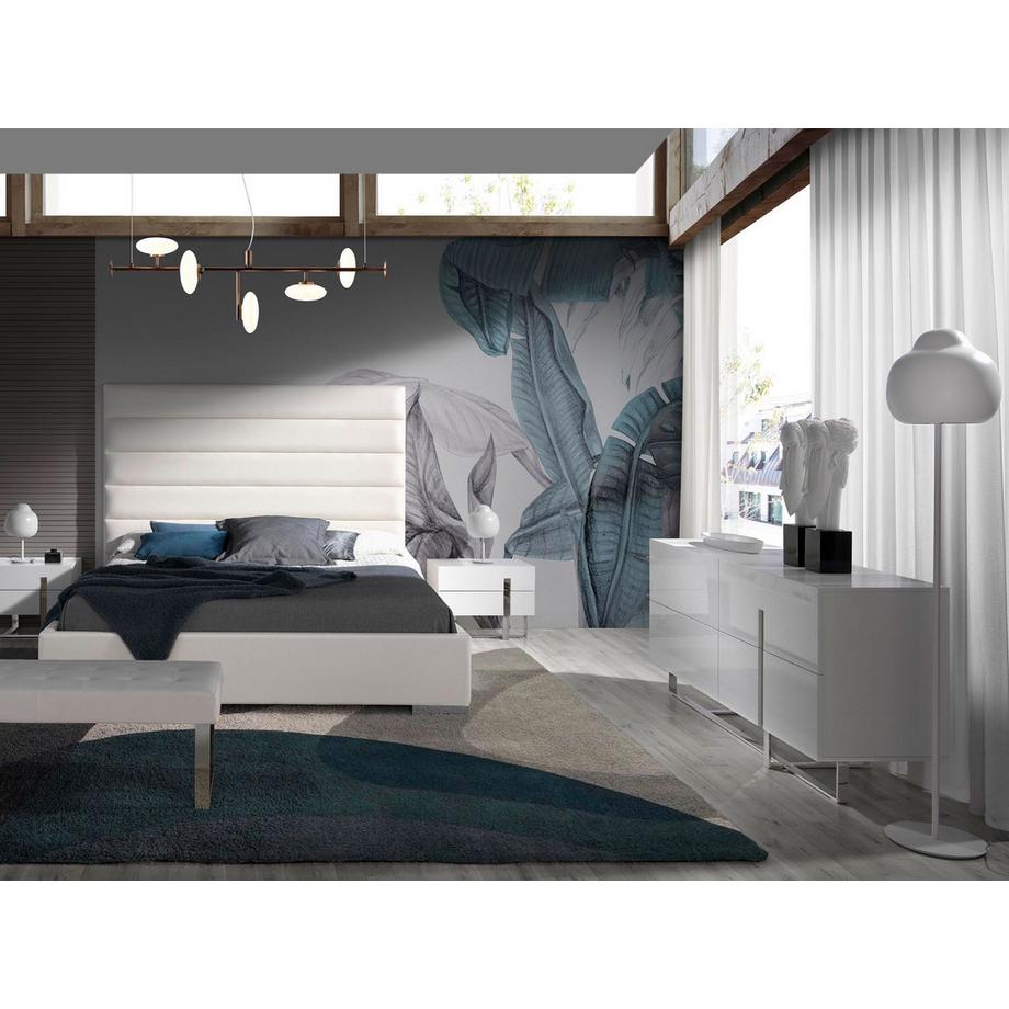 ANGEL CERDA Sideboard ausem Holz und verchromtem Stahl  