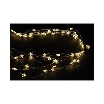 Guirlande lumineuse 50 LED Micro fil avec étoiles Longueur